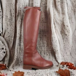 Graffiti NIB Leather Riding Polo Style Boots Made In Italy Size Saddle Color